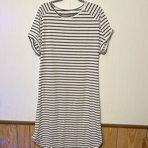 Striped Black and White Women's Dress